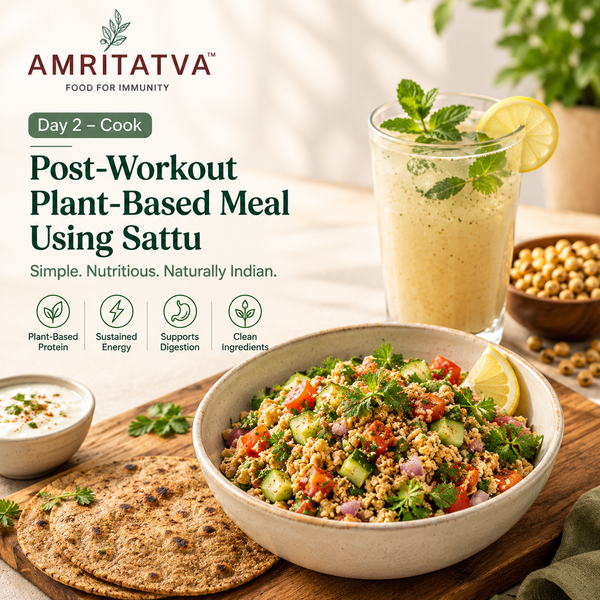 Post-Workout Plant-Based Meal Using Sattu: A Simple Indian Recipe