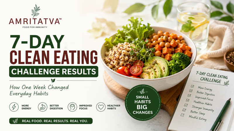 7-day clean eating challenge results — cutting maida, MSG and packaged food for one week