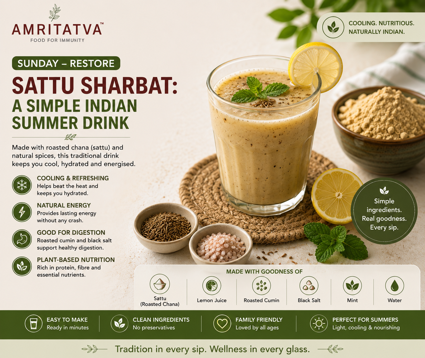 Sattu Sharbat: A Simple Indian Summer Drink