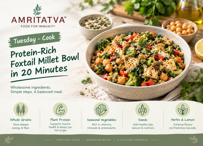 Protein-Rich Foxtail Millet Bowl in 20 Minutes