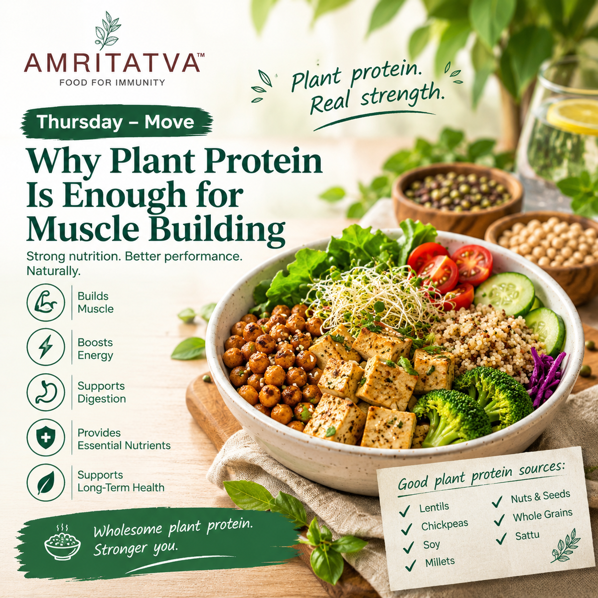 Can Plant Protein Support Muscle Building? Here’s What the Evidence Says