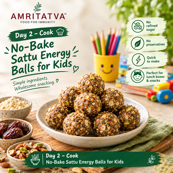 No-Bake Sattu Energy Balls for Kids