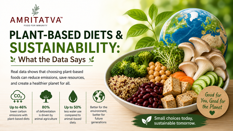 Plant-based diet sustainability data — environmental impact of food choices backed by research