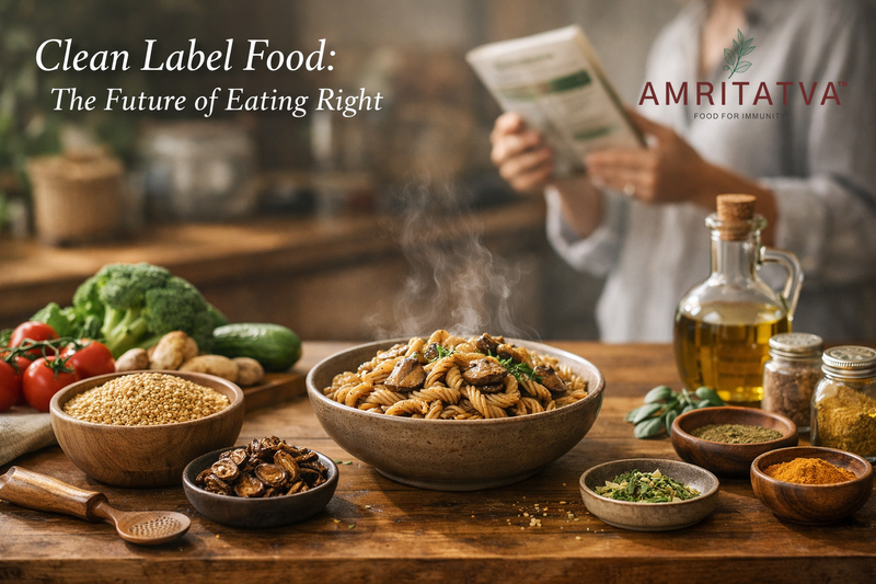 Clean label food — no artificial colours, flavours or preservatives in Amritatva products