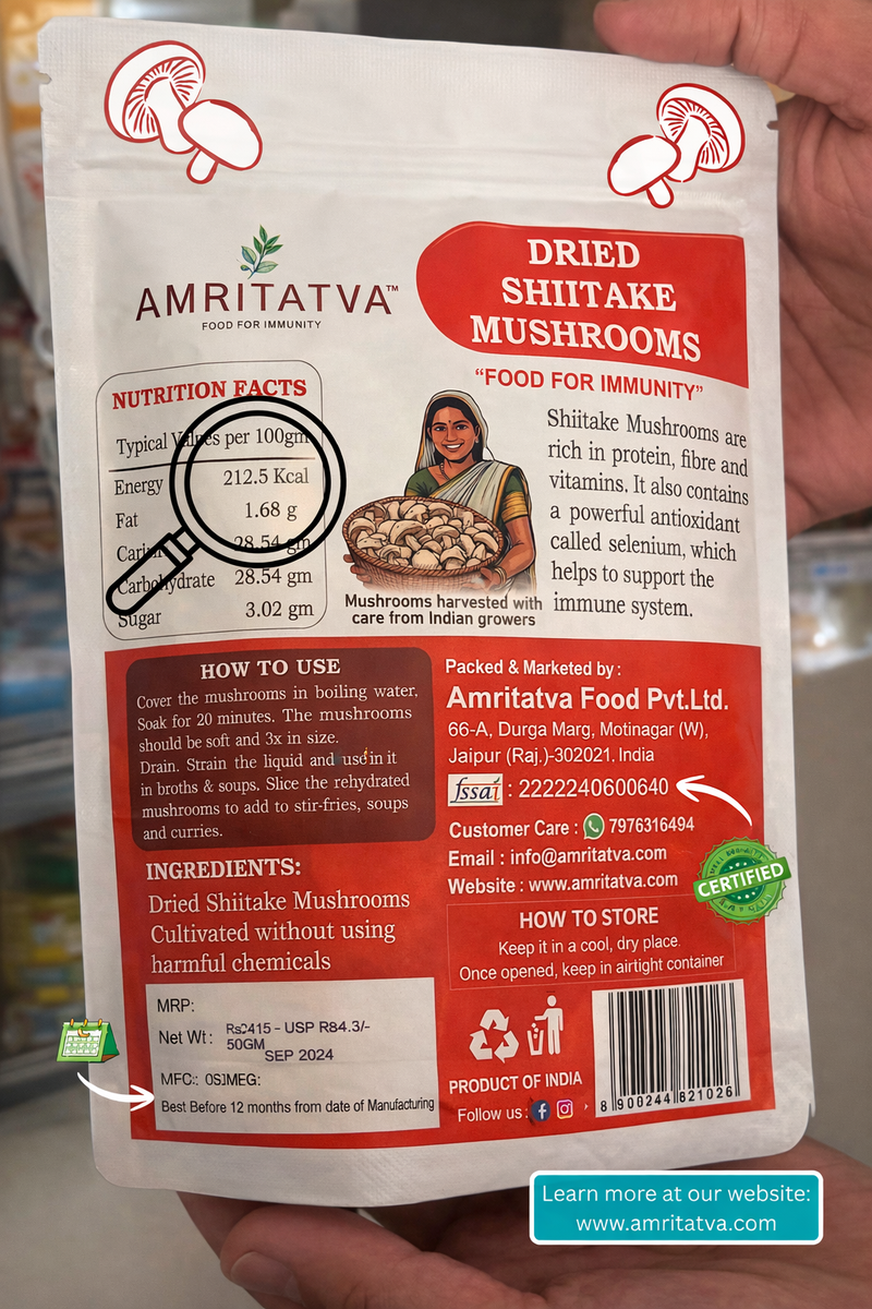 Amritatva food label transparency — clean ingredient list with no hidden additives