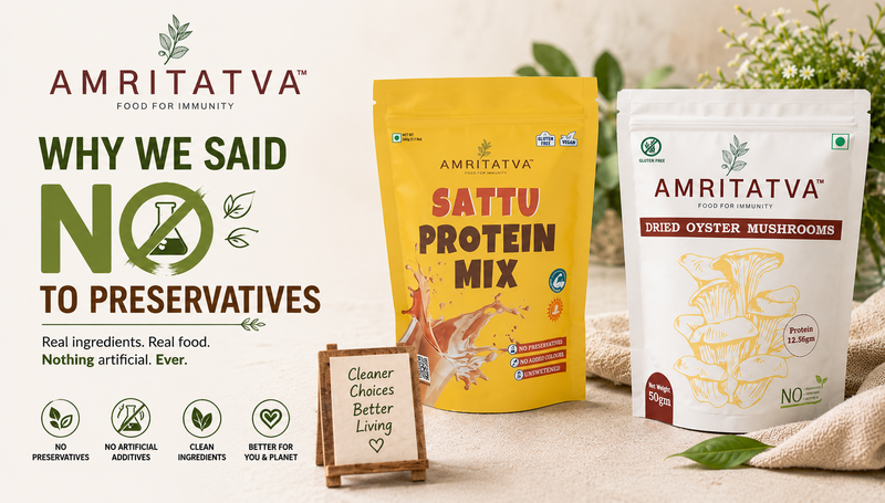Amritatva preservative-free food — no artificial preservatives and how we keep food fresh
