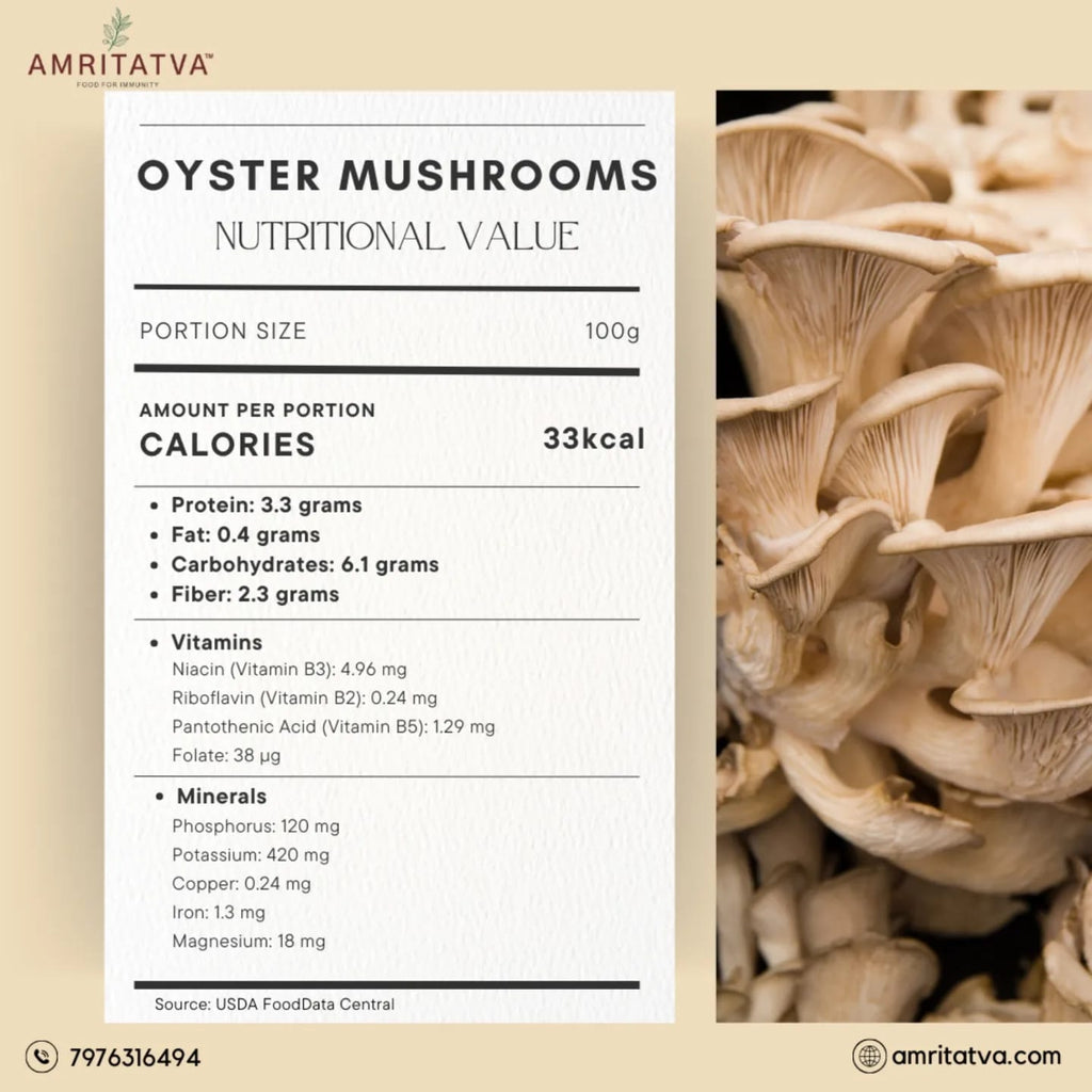 Amritatva Dried Oyster Mushrooms