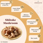 Amritatva dried shiitake mushrooms 50g — beta-glucan rich, sun-dried, no preservatives, gut health food India