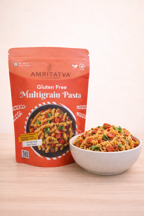 Amritatva Gluten-Free Pasta - millet pasta, no maida, bundled with mushroom all-purpose seasoning